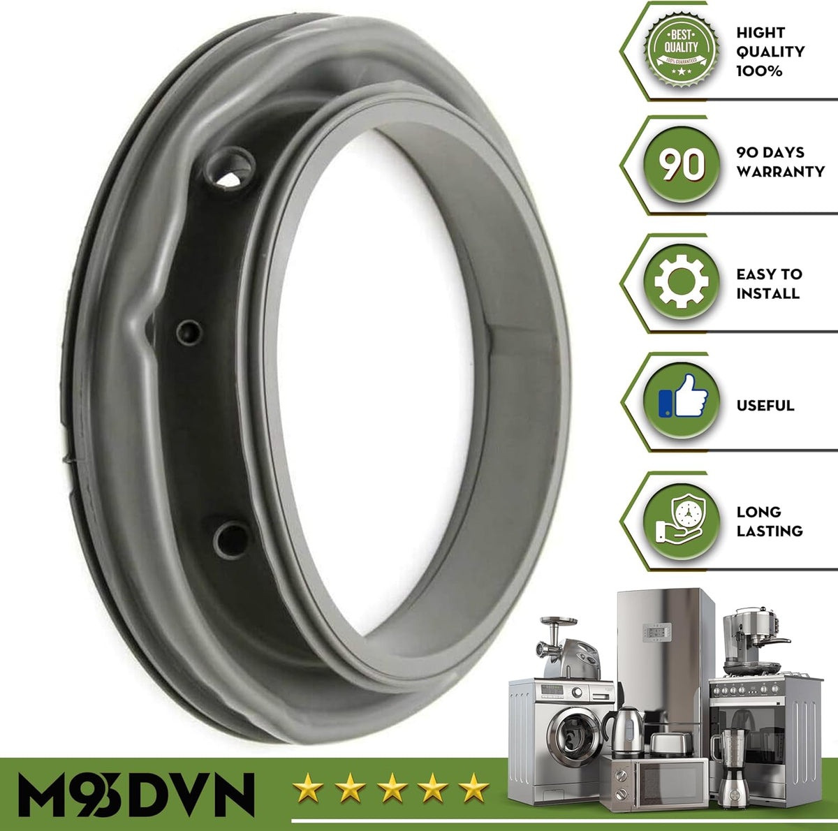 Door Bellow Boot Seal Gasket Compatible For Maytag MHW4200BW1 MHW6000AG0 MHW4200BW2 MHW5400DC0 MHW4300DC0 MHW5400DW0 MHW4300DW0 MHW5100DC0 MHW5100DW0 Washer