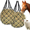 Slow Feed Hay Net for Horses,2 Pack Hanging Feeder for Horses Sheep Goats, Black Nylon Mesh Bag, 40 Inch Length, 2.36