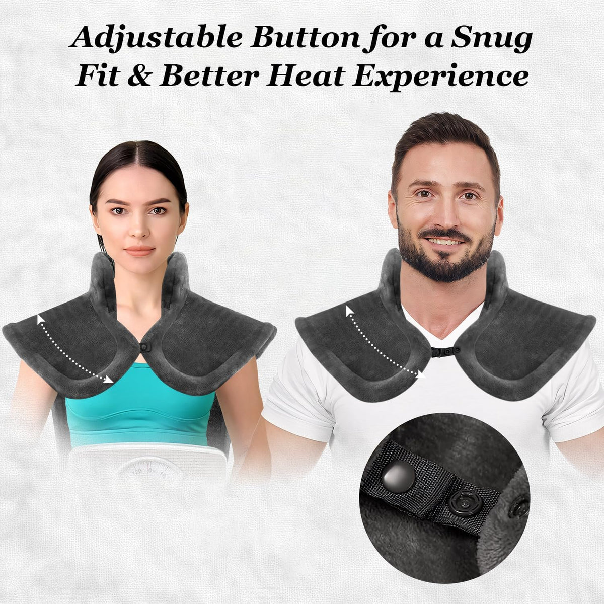 Comfort Gifts for Women Men, Heating Pad for Neck Shoulder and Back, Birthday Gift for Women Men, Large Weighted Heat