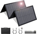 60W Solar Panel for Portable Power Station, Foldable Solar Panel with 12-18V DC Output/USB QC3.0/USB C(10 Changeable