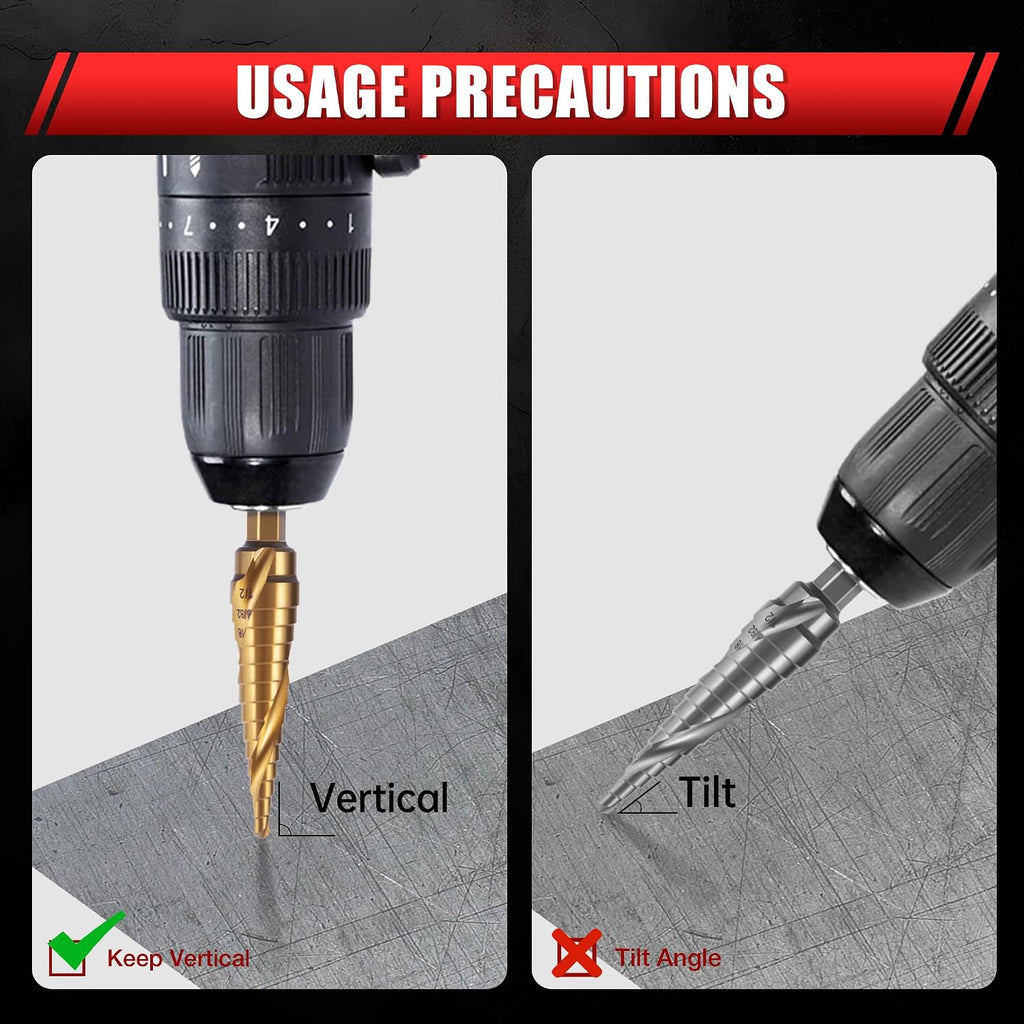 Automatic Center Punch Set, Zofiat Titanium Drill Bits, Step Drill Bit