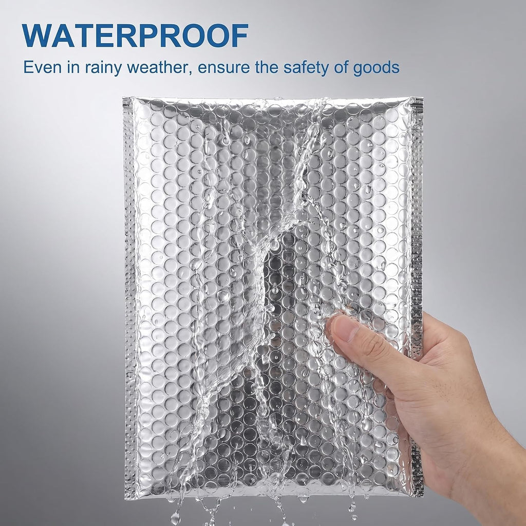 Insulated Shipping Mailers, 10 Pack, Silver, 8 x 11 Inch
