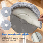 Spin Mop and Bucket Set with Wringer, Hands-Free Floor Mop System