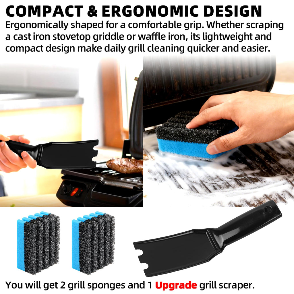 12207 Cleaning Sponge and Grill Scraper for George Foreman Grill