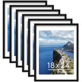18x24 Poster Frame Set of 6, Wall Mounting Display, Black