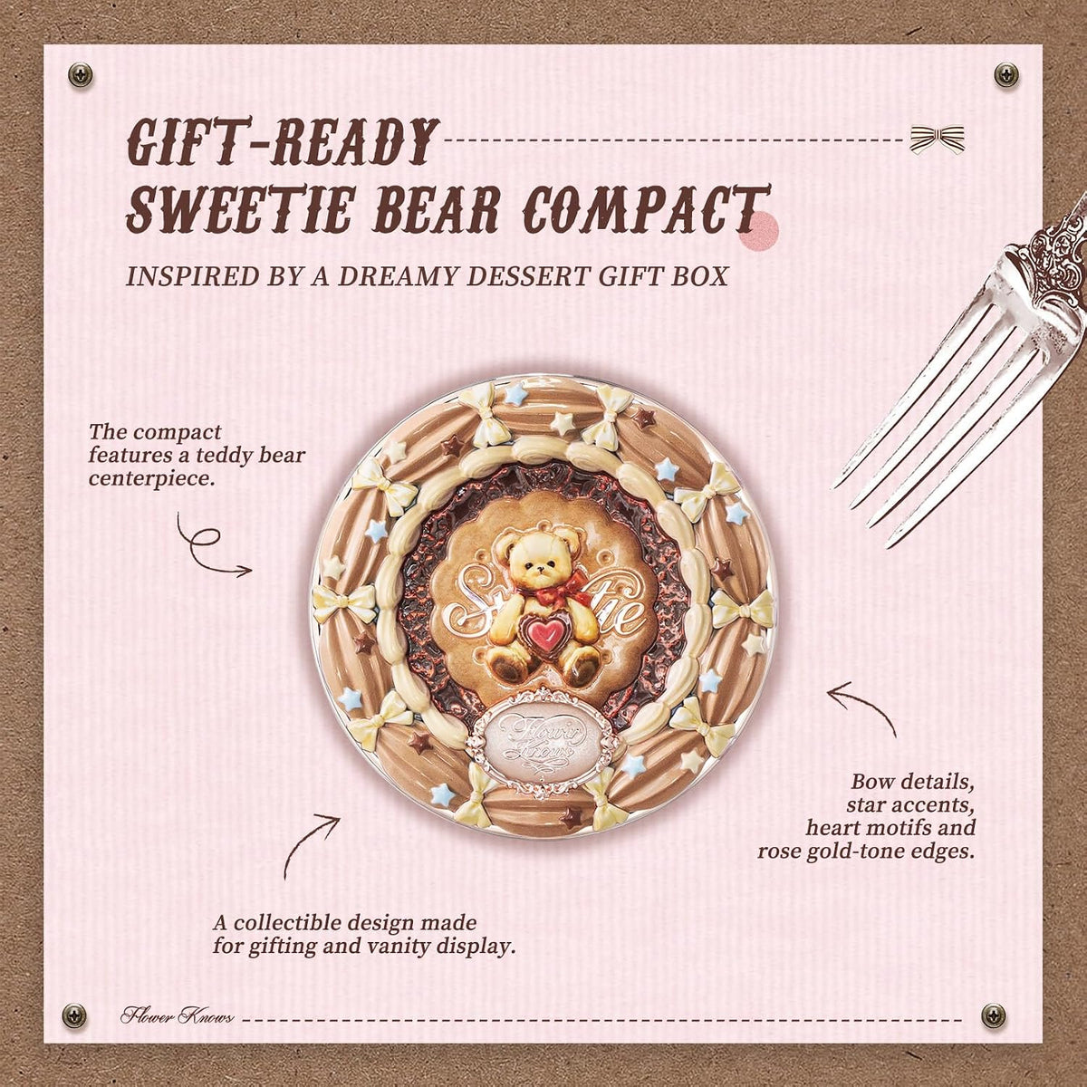 The Sweetie Bear 4-Color Concealer Palette with Mixing Plate