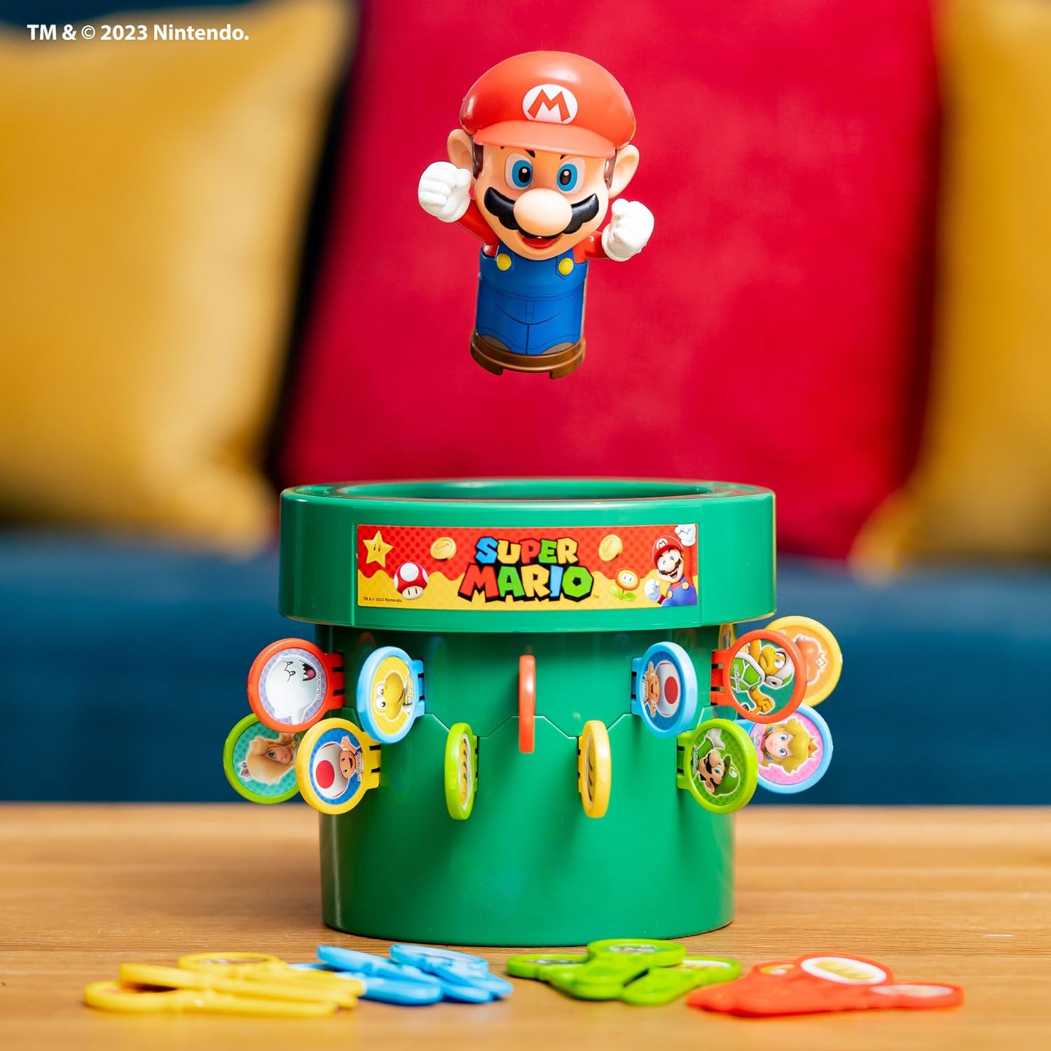 Pop Up Super Mario Game - Activities for Indoor Recess or Family Game Night - Officially Licensed Super Mario Toys