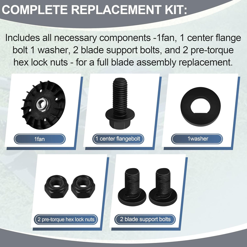 Lawn Mower Blade Part Kit for EGO Power+ Dual Blades on LM2130SP, LM2150SP | LM2160SP 21" Select Cut Lawn Mowers(Part
