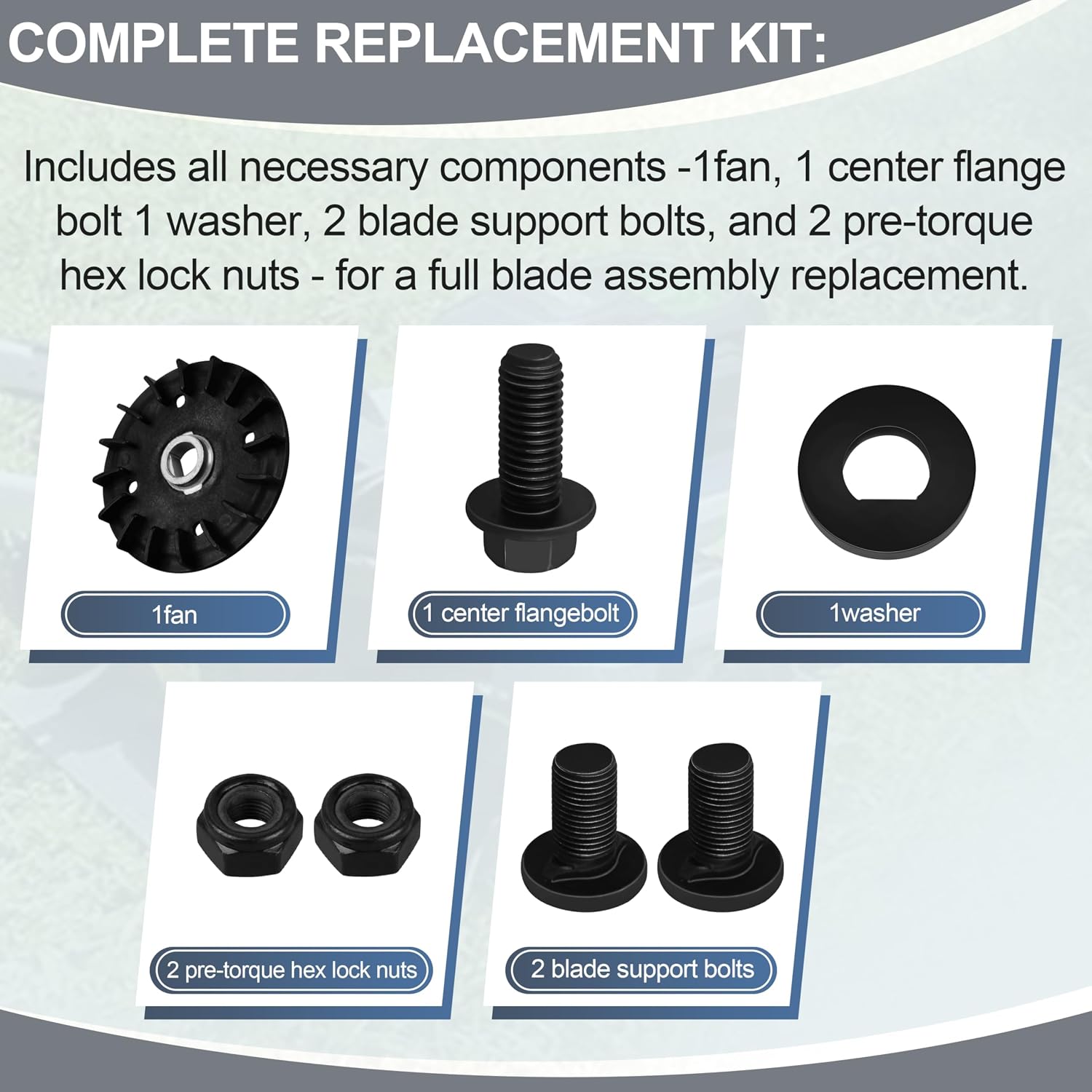 Lawn Mower Blade Part Kit for EGO Power+ Dual Blades on LM2130SP, LM2150SP | LM2160SP 21" Select Cut Lawn Mowers(Part