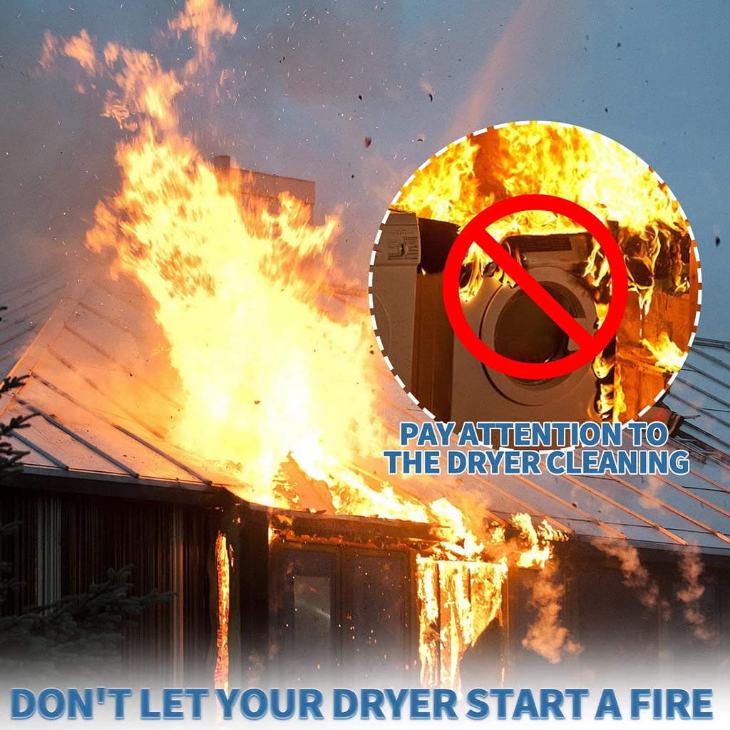 30FT Dryer Vent Cleaner Kit 7Pcs - Lint Remover Brush & Adapters