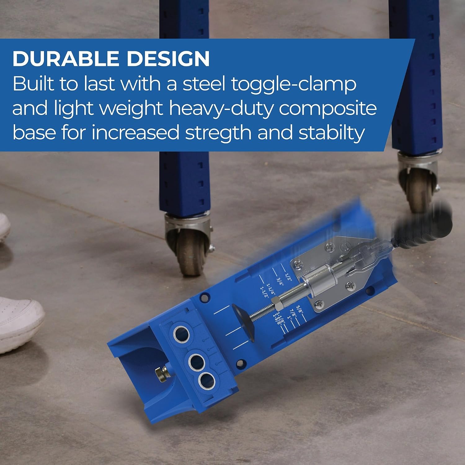 K4 Pocket Hole Jig - Adjustable, Versatile Jig for Strong Joints - Create Perfect, Rock-Solid Joints - Easily