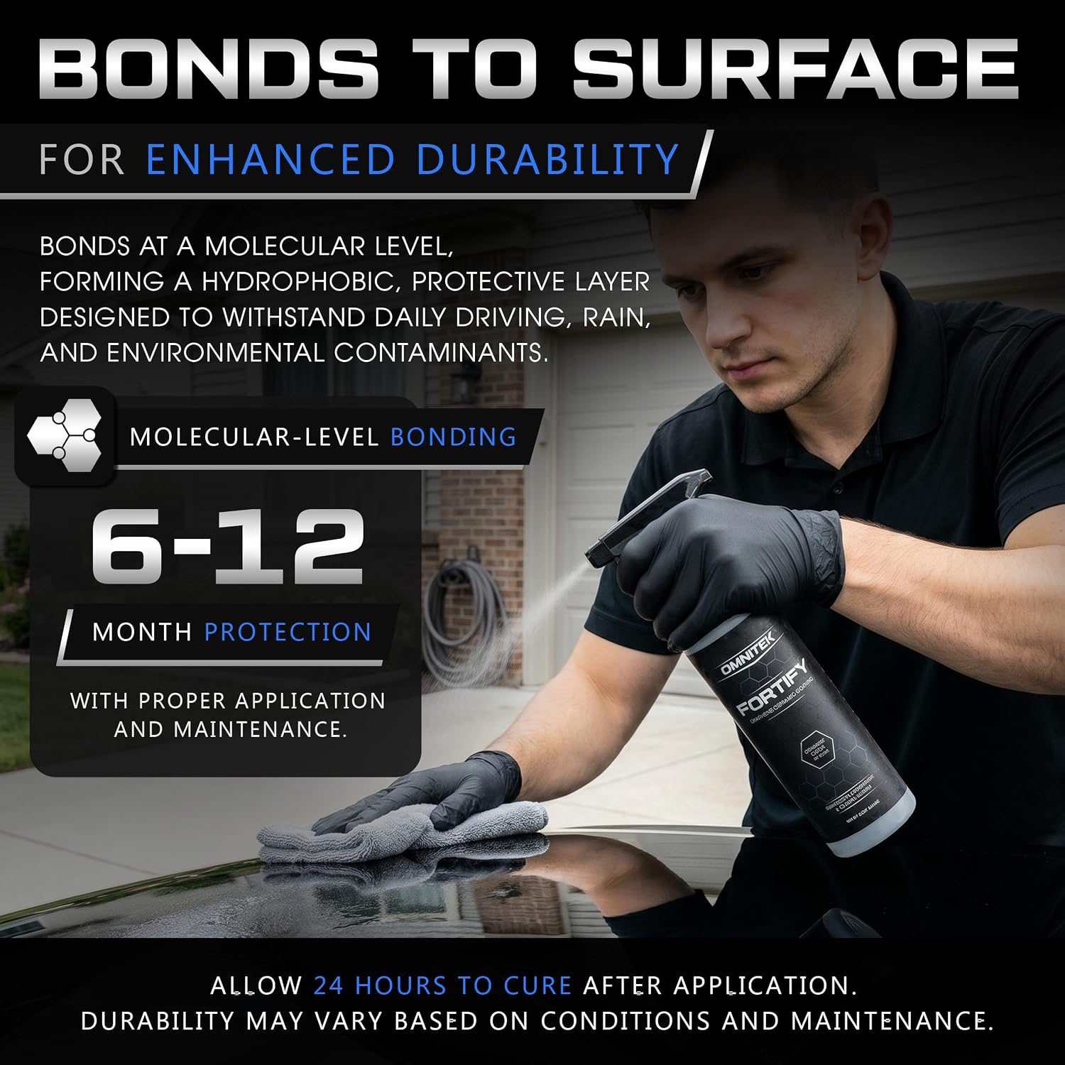 Graphene Ceramic Coating - Ceramic Spray Coating for Cars - Hydrophobic Protection Repels Water - Enhances Gloss and