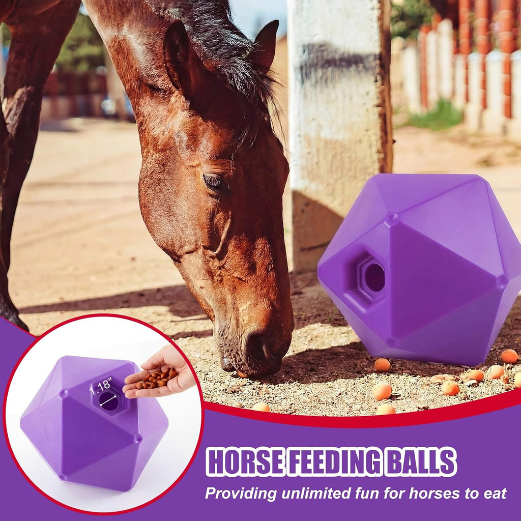 1 Pack Horse Treat Ball, 9" Feeder Toy for Horses, Purple