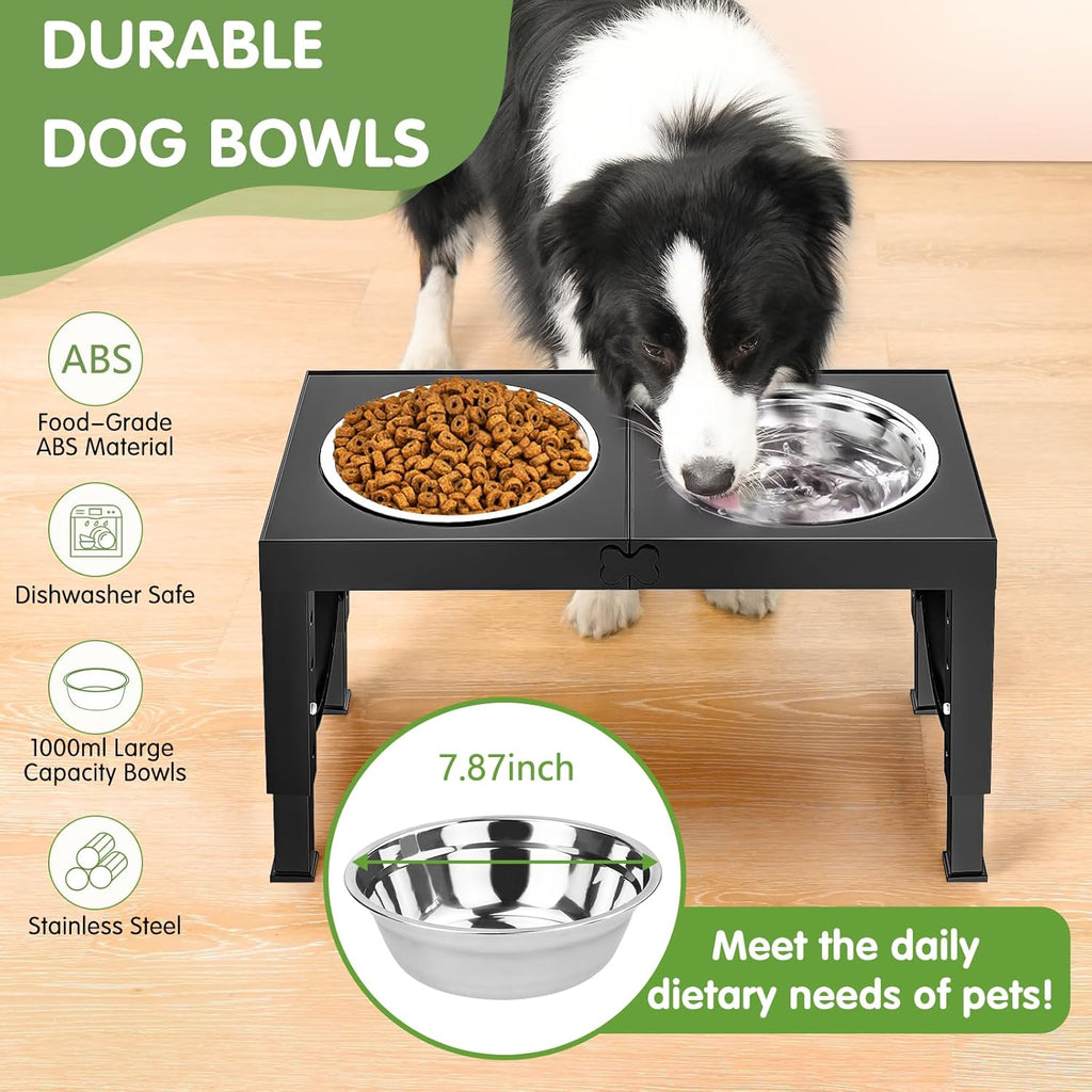 Elevated Dog Bowls Large Breed Raised Dogs Bowl Stand Large/Medium Sized Dog Stainless Steel Food Water Bowl Stands 5