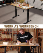 47.2" x 23.6" Adjustable Workbench, Hand Crank, 300 lb Capacity