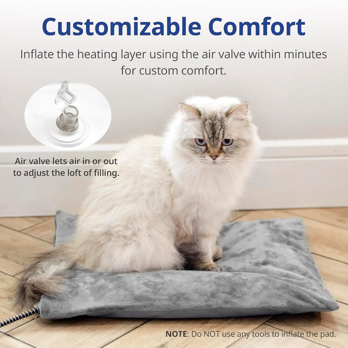 Outdoor Dog Heating Pad, 35.4" x 23.6", 80W, Grey