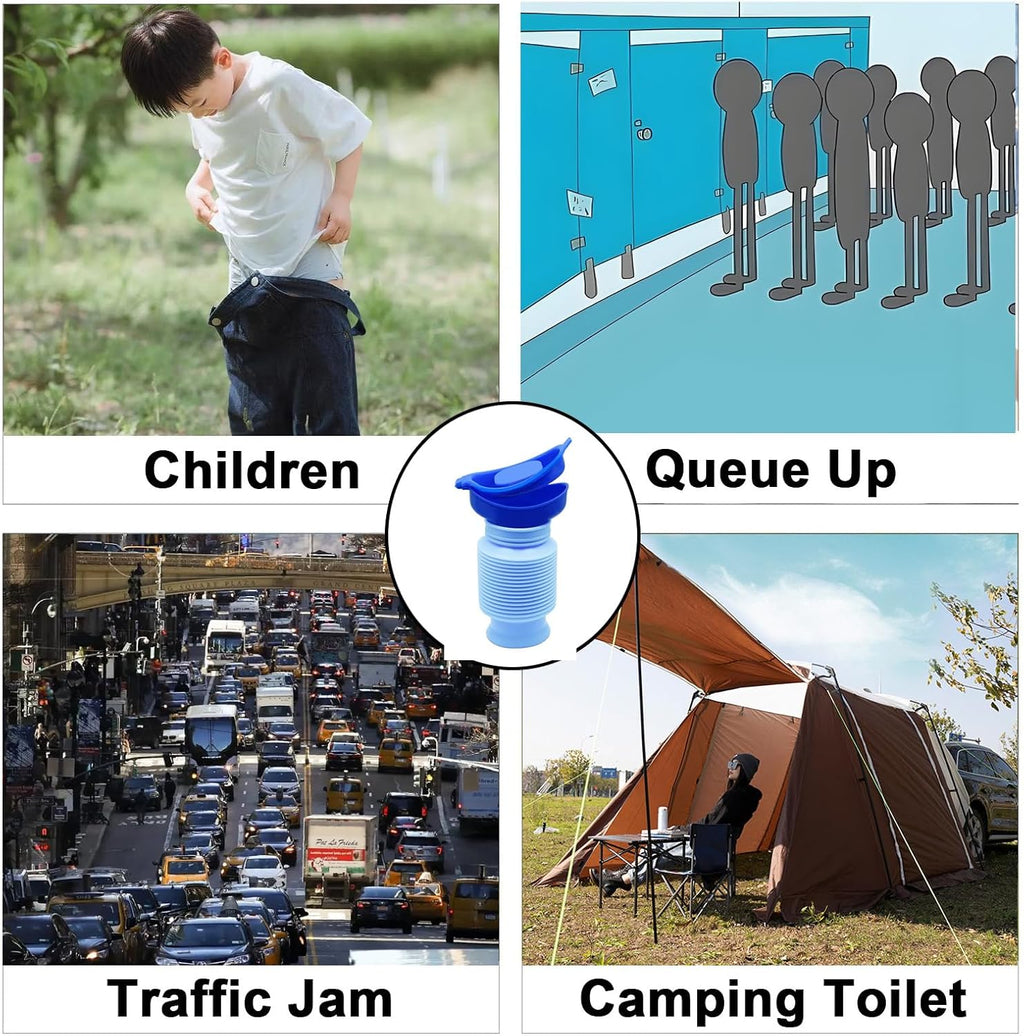 750ML Emergency Urinal, Pedestal Urinal, Pocket Toilet for Men Women, Pee Bottles with Sealed Lid Collapsible