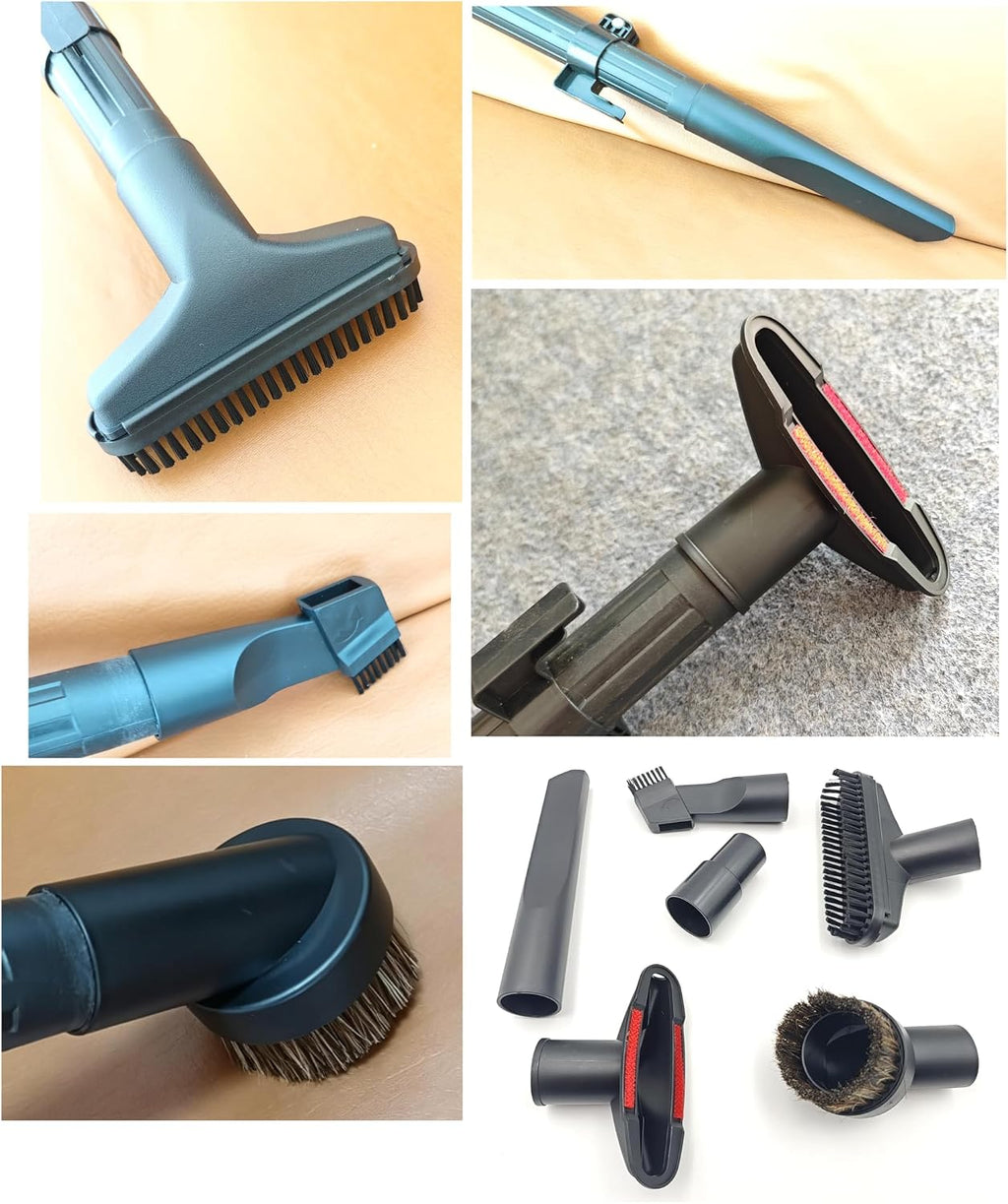 Vacuum Attachments 32mm (1-1/4 inch) &35mm (1-3/8 inch) Vacuum Cleaner Accessories Brush Kit Fits Vacuum Cleaner
