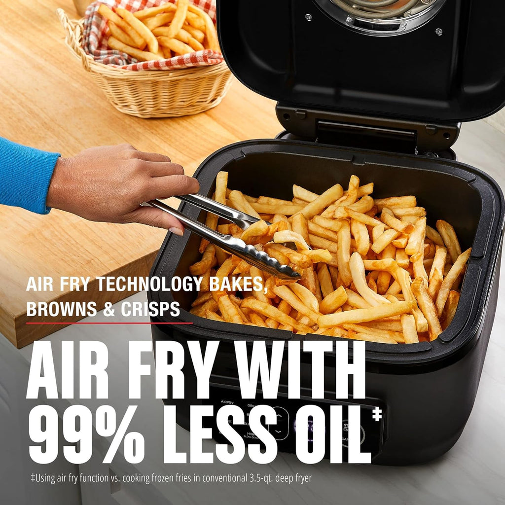 Beyond Grill 7-in-1 Electric Indoor Grill with Air Fry Technology, MCAFD800D, Black, Large | 7-in-1 grill with air