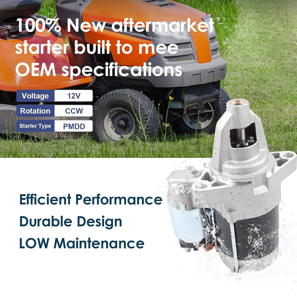 Ezexpreze 19612 New Starter Motor Replacement for 35hp Briggs & Stratton Vanguard V-Twin 32hp Air Cooled Engine 845760 845640 845761 807383 809054 428000-0230 84006533 SND0529 410-52156