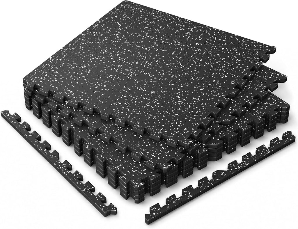 0.6" Thick Rubber Top Gym Flooring Mats for Home Gym