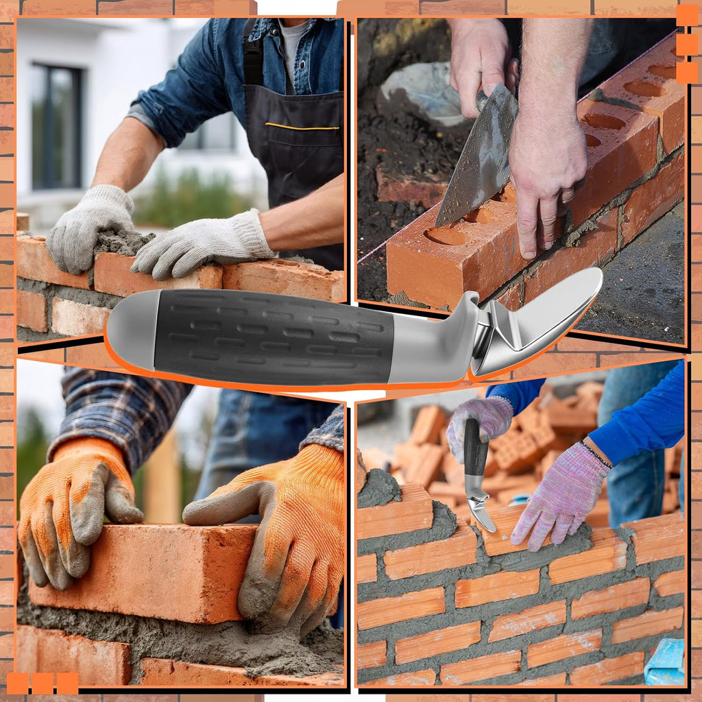 Brick Jointer Tuck Pointing Tool Stainless Steel Masonry Mortar Tool for Cement Pointing Brick Caulking Trowel