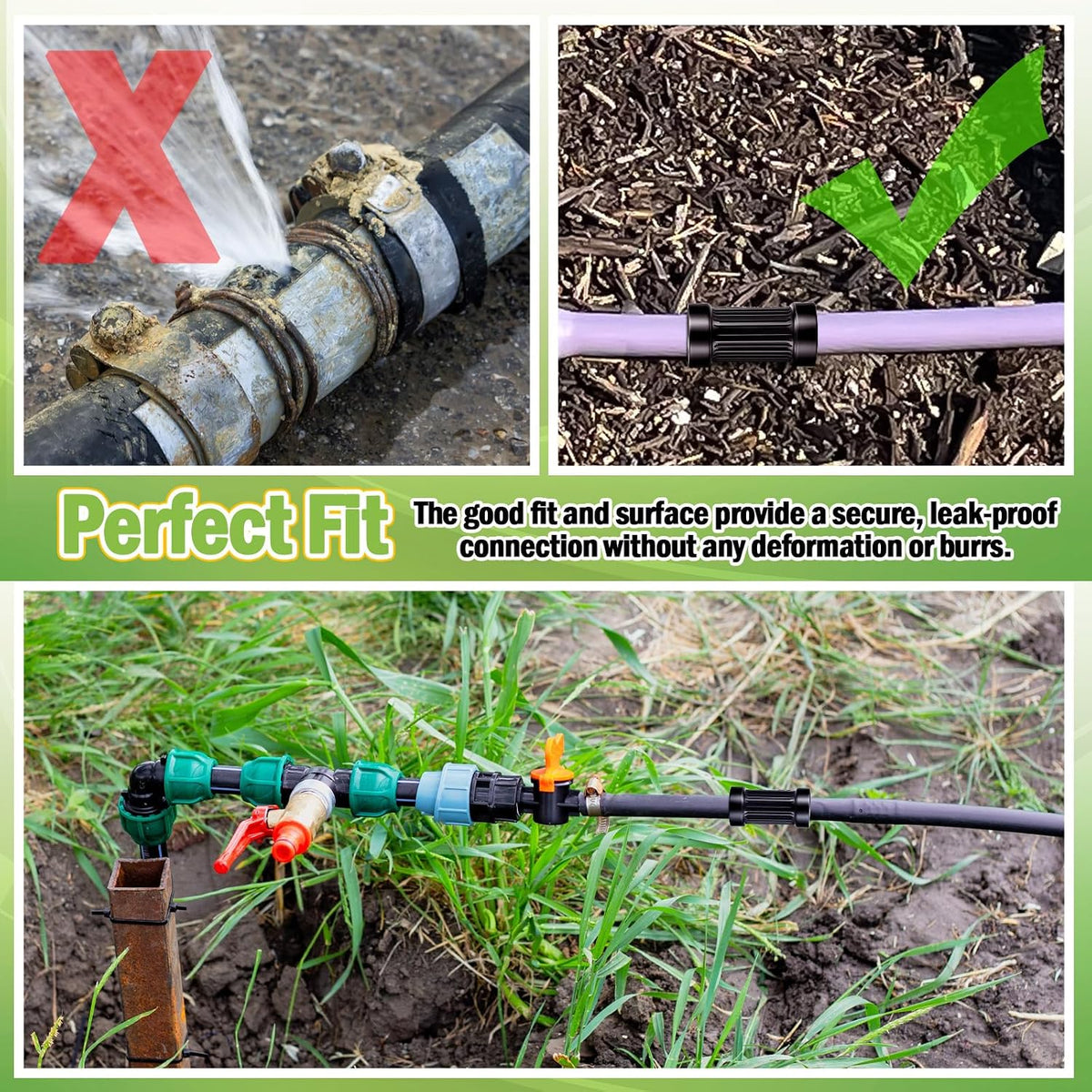 Pangda 25 Pack Drip Irrigation Compression Coupling, Compression Coupling