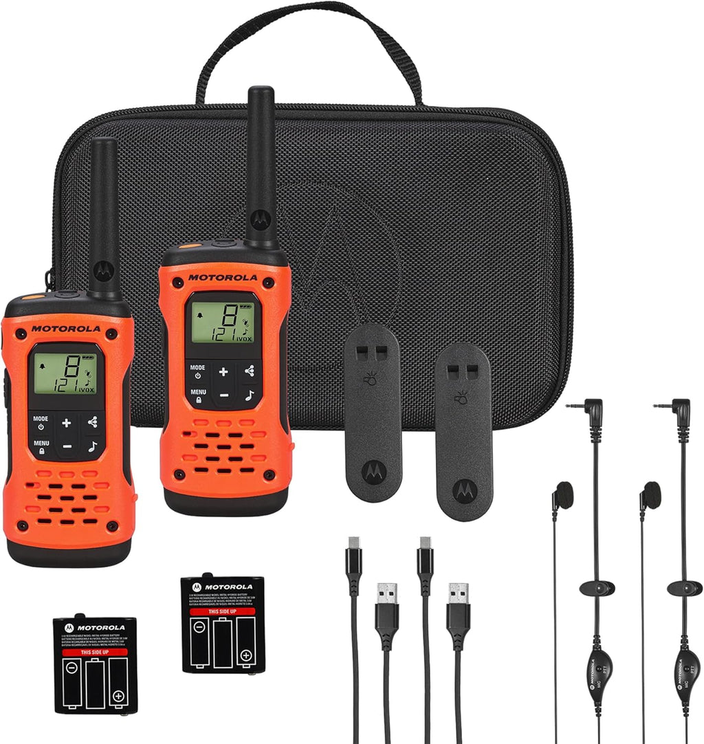 Portable FRS, T605_H2O, Talkabout, Two Way Radios Waterproof Walkie Talkie Emergency Preparedness, Rechargeable, 22
