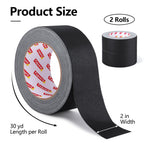 2 Pack Gaffers Tape, 2'' x 30 yd (60 Yds Total), 11 Mil Gaffer Tape
