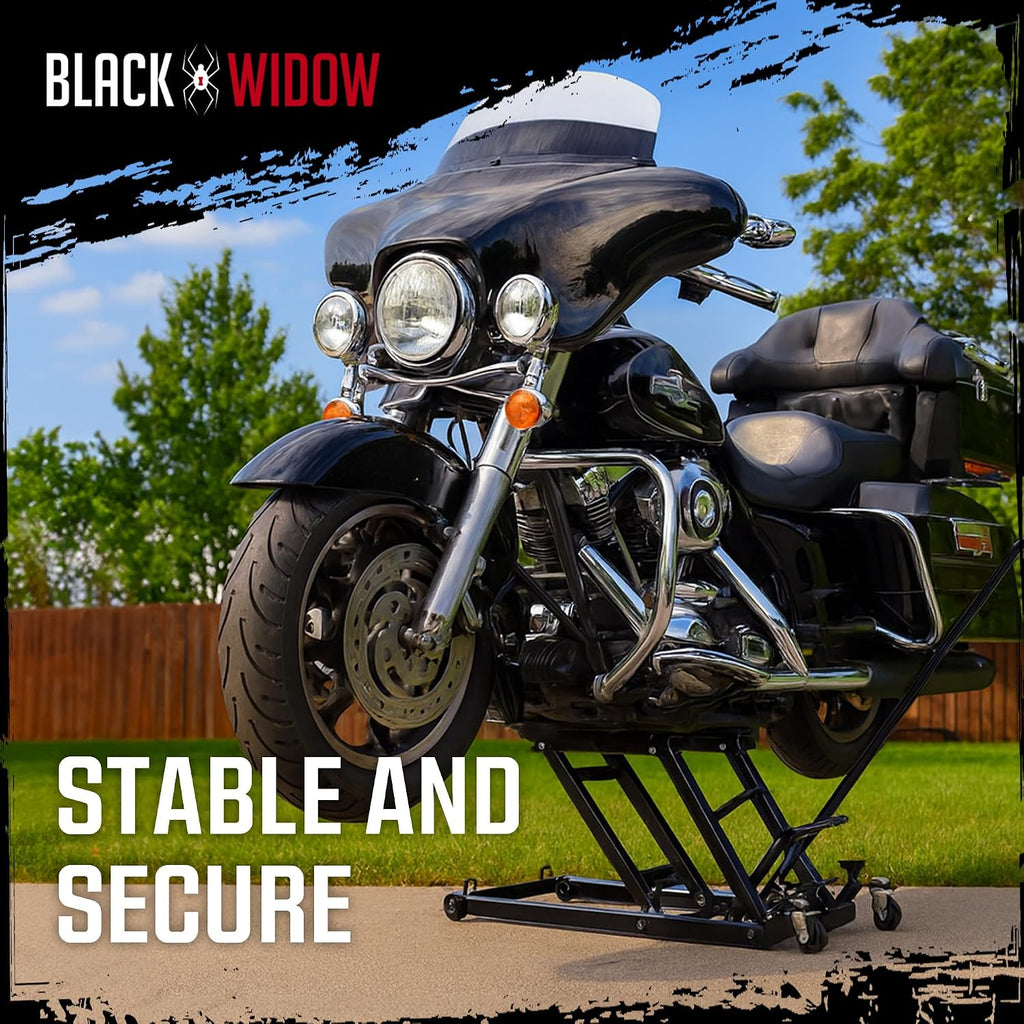 Motorcycle or ATV Lift Jack Stand Hydraulic, Steel, 1,500 lb