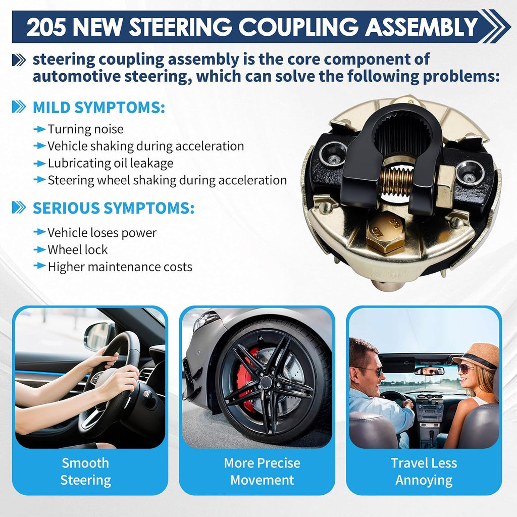 205 Steering Coupling Adaptation 3/4" 26 Spline Lnput Shaft with 2-3/4" OD