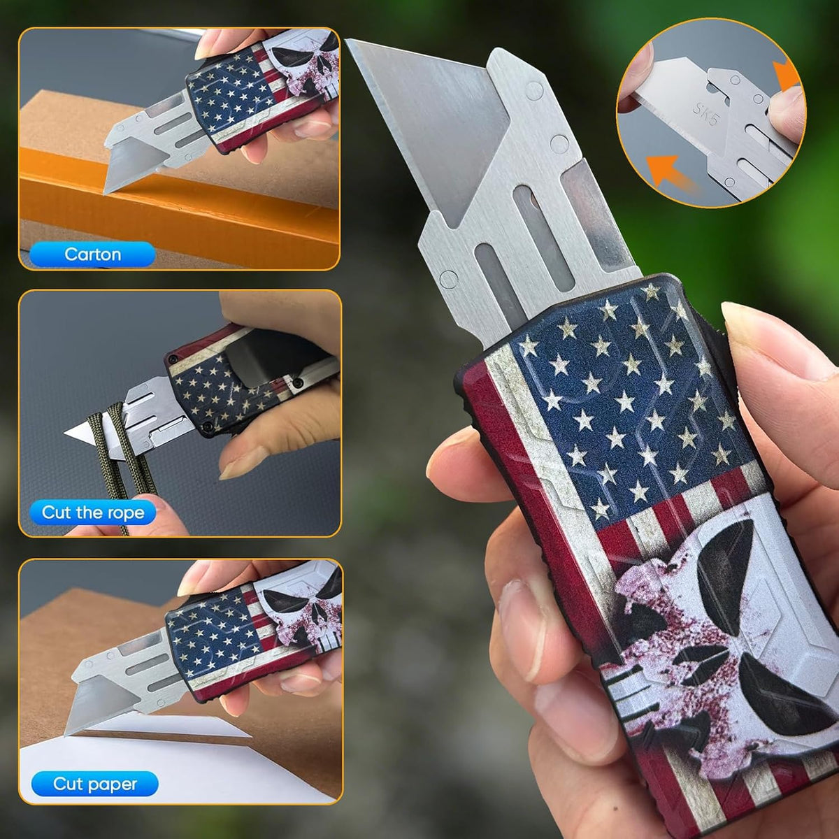 Automatic Box Cutter, Retractable Utility Knife