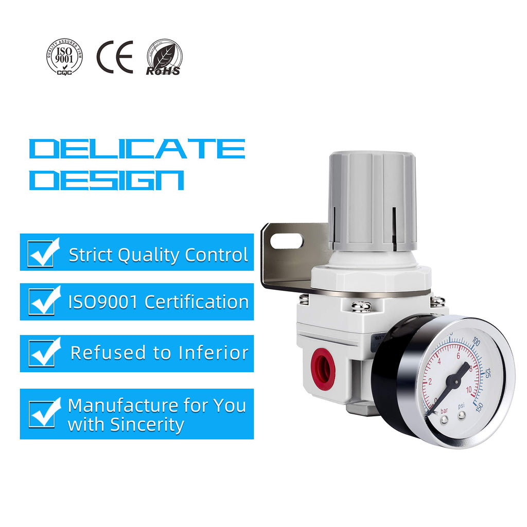 NANPU 1/4" NPT Air Regulator for Compressed Air System