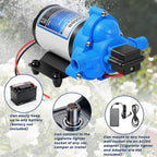 Bootee 12V RV Water Pump, 4.0 GPM 45PSI Automatic Pressure Switch, Self-Priming Fresh Water Pump for RV Marine Camping, 12 Volt DC Water Transfer Pump with Thermal Protection