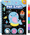 Foil Art Craft Kit for Kids, Sparkly Birthday Gift Toy for Kids