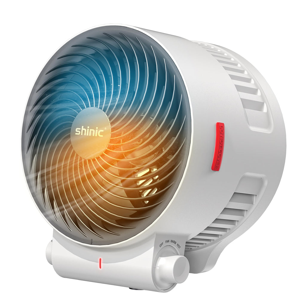 2-in-1 Heater and Fan Combo, 1500W Portable Space Heater, White