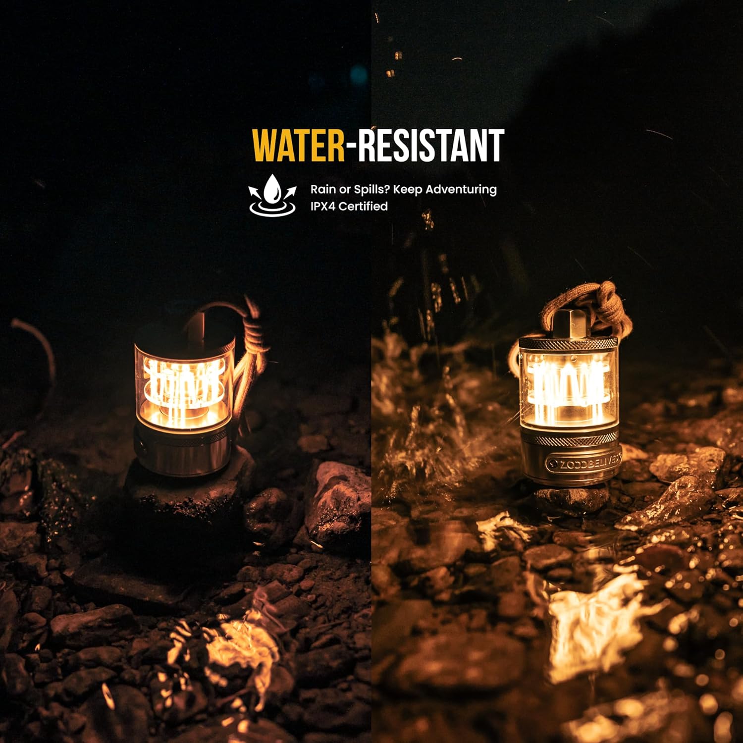 Vintage Aluminum Camping Lantern Light - Dimmable Warm Glow Lamp, Handcrafted Alloy, USB-C 72H Runtime, IPX4