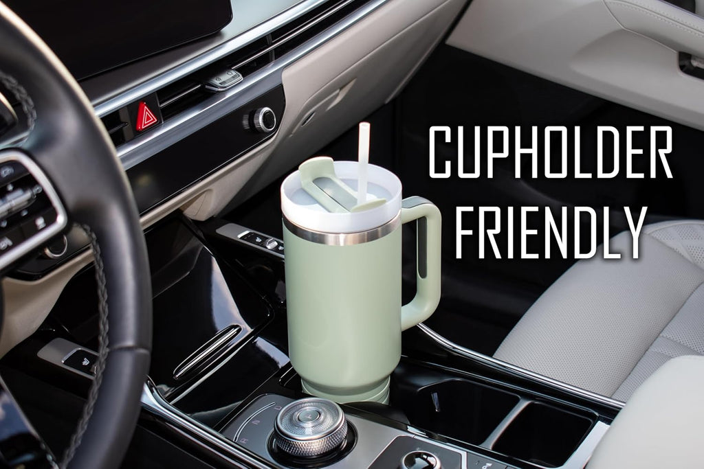 40oz Tumbler with Lid and Straw - Reusable Double Wall Insulated Stainless Steel Water Bottle and Coffee Cup to Keep
