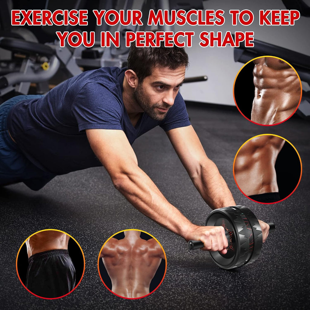 AB Roller Wheel - Ab Roller for Abdominal Workout and Core Strength Training, Portable Ab Wheel Roller Exercise for