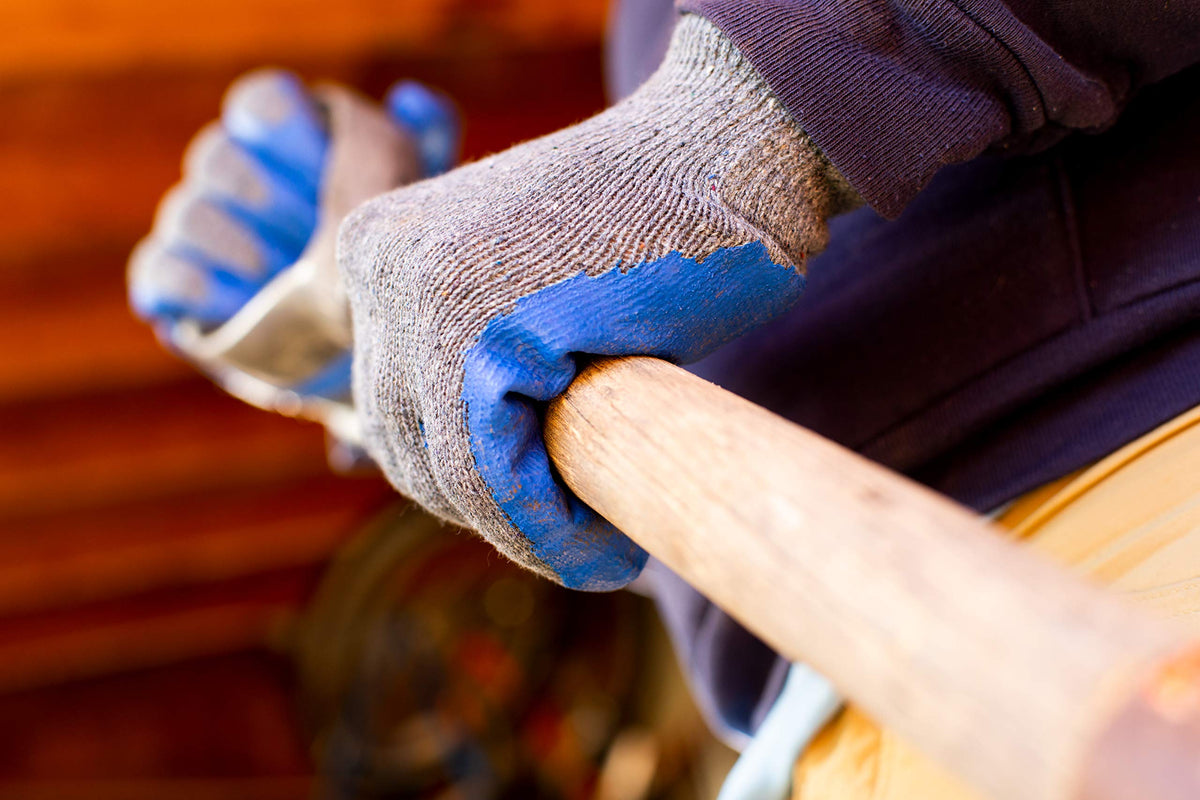3108-10 String Knit Palm, Latex Dipped Work Gloves, Nitrile Coated Work Gloves for General Purpose, 10-Pairs Per