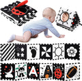 Black and White Baby Toy, Tummy Time High Contrast Newborn Toys 0-3 Months, Soft Baby Book, Visual Stimulation