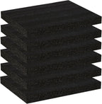 Black High Density Foam Insert Board 16'' x 12'' x 1.5'' for Case, 6pcs