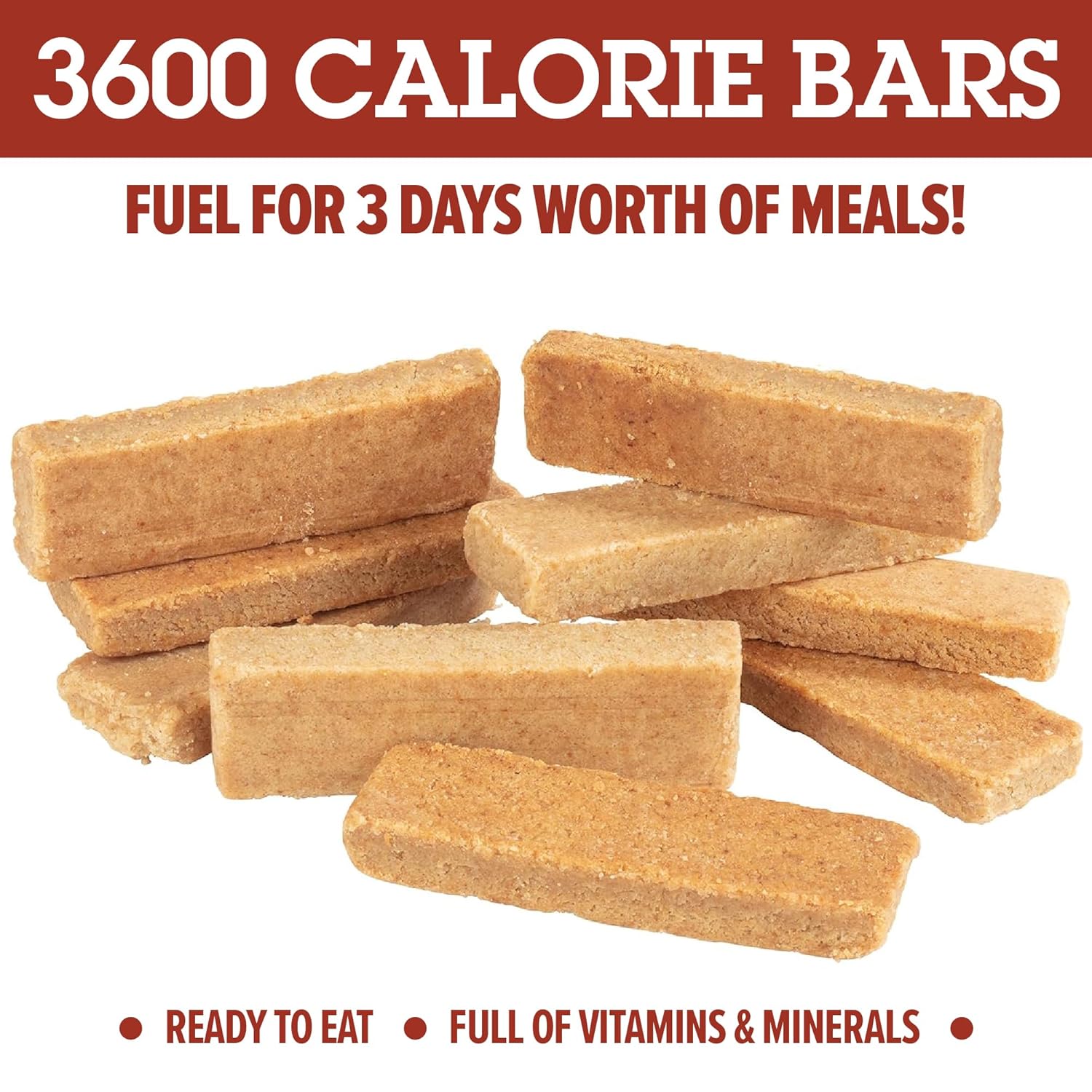 Emergency Food Rations- 3600 Calorie Bar (Vanilla Poundcake) - 3 Day, 72 Hour Ready To Eat Supply For Disaster