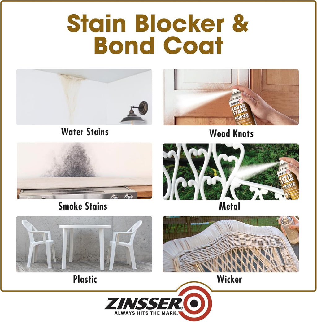 16 oz Zinsser 03609 White Zinsser, Cover-Stain Oil-Based Stain Blocker