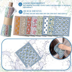 24 Pack Reusable Paper Towels Washable Cloths, Indian Block Print