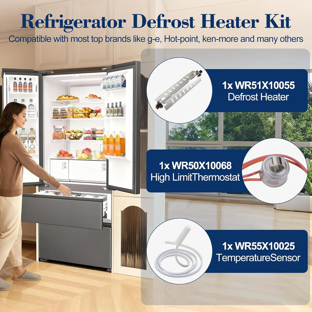 GSH25JSTASS GSH25JSXNSS GSH25JSDDSS Refrigerator Defrost Heater Kit for ge