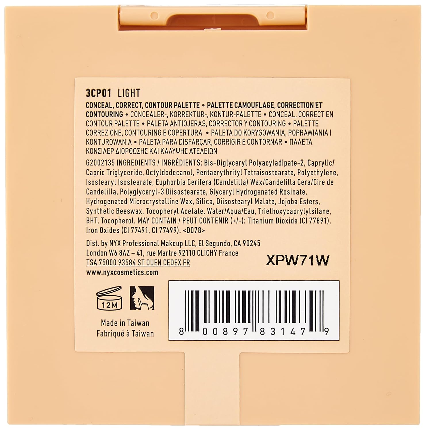 Conceal Correct Contour Palette - Light