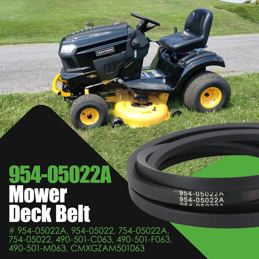 954-05022A Mower Deck Belt Fit for Cub Cadet XT1 & XT2 Enduro Series LT46, LT46 KH, LX46, LX46 KW, Craftsman T2800, T3100, T8200, T225, T240 with 46'' Deck Replace# 754-05022A (1/2'' x 108.3'')
