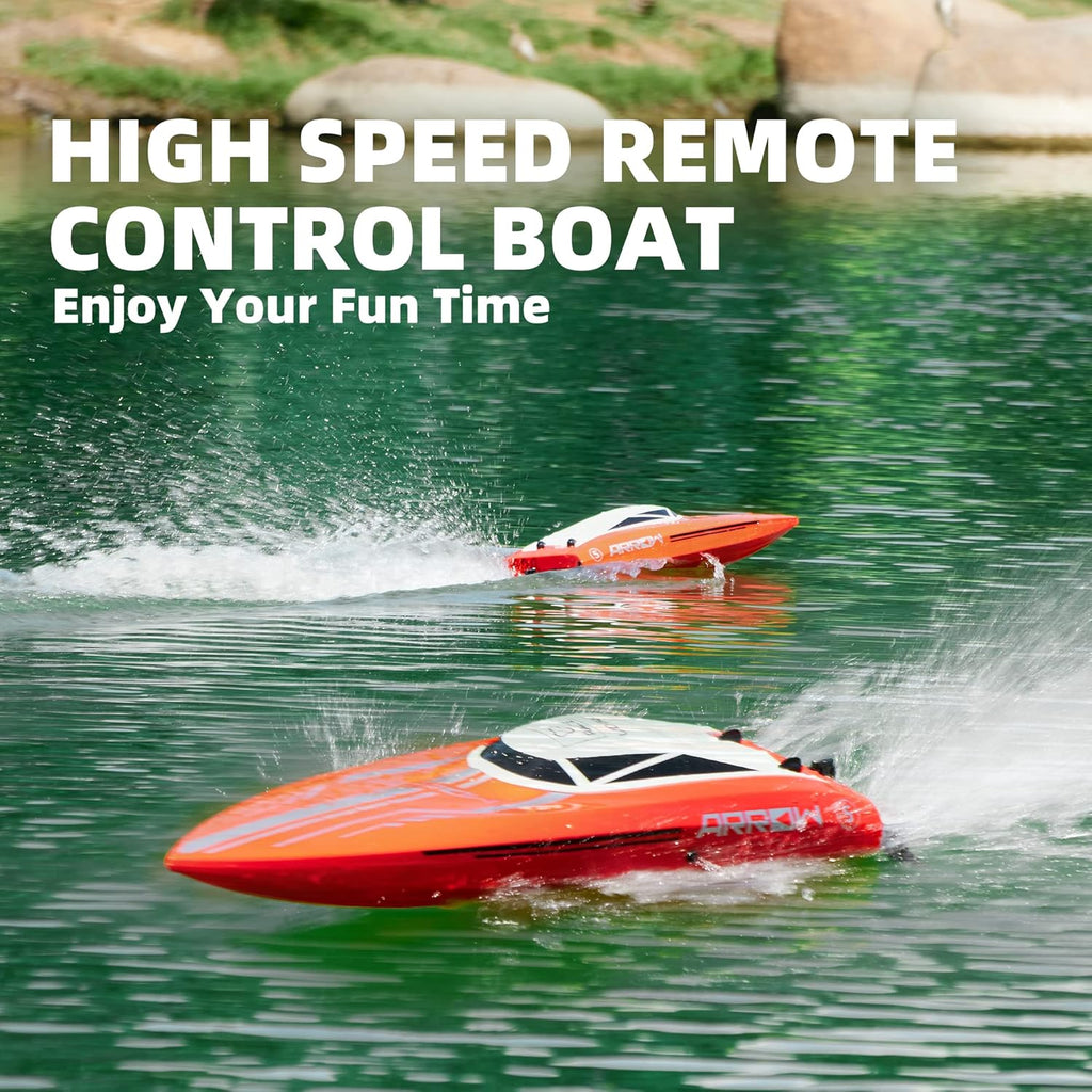 25" Brushless RC Boat 30 MPH High Speed Large Racing Remote Control Boat | Brushless Motor, Capsize Recovery