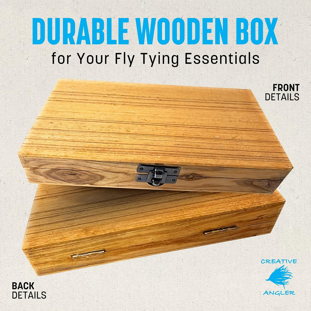 Z797 Wooden Fly Tying Standard Tool Kit, Fly Fishing Vise, Bobbin, Threader, Bodkin, Dubbing Twister, Hackle Pliers